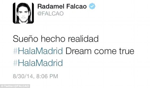 1409420960472 wps 117 Radamel Falcao tweet Twit