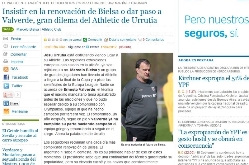 «Βαλβέρδε ή Μπιέλσα το δίλημμα του Ουρούτια»!