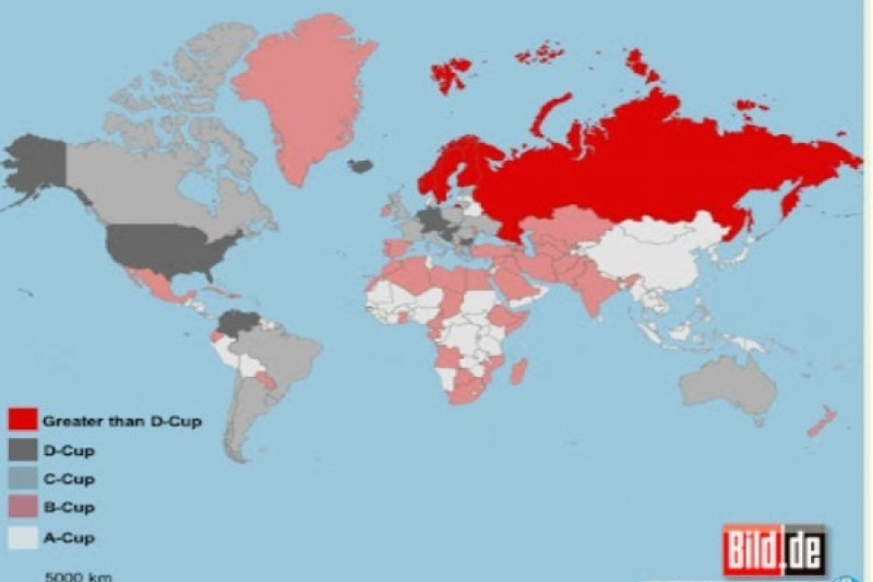 Παγκόσμιος χάρτης γυναικείου... στήθους!
