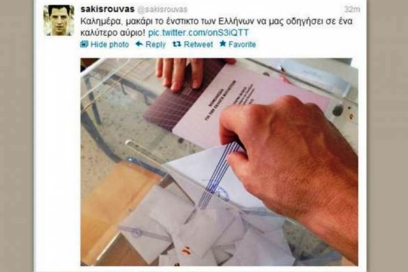 Η ψήφος του Σάκη και η ευχή!