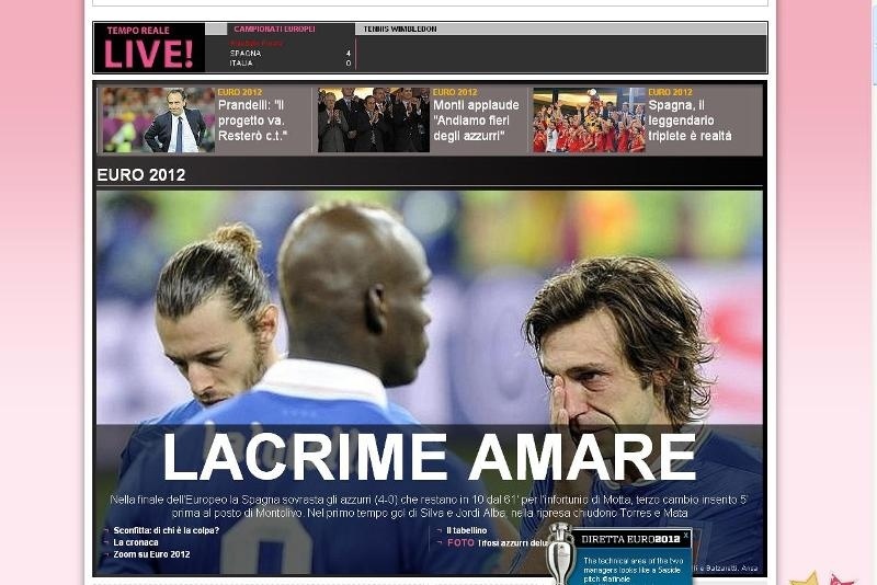 Euro 2012: Ιταλικά εγκώμια για τους Ισπανούς (photos)