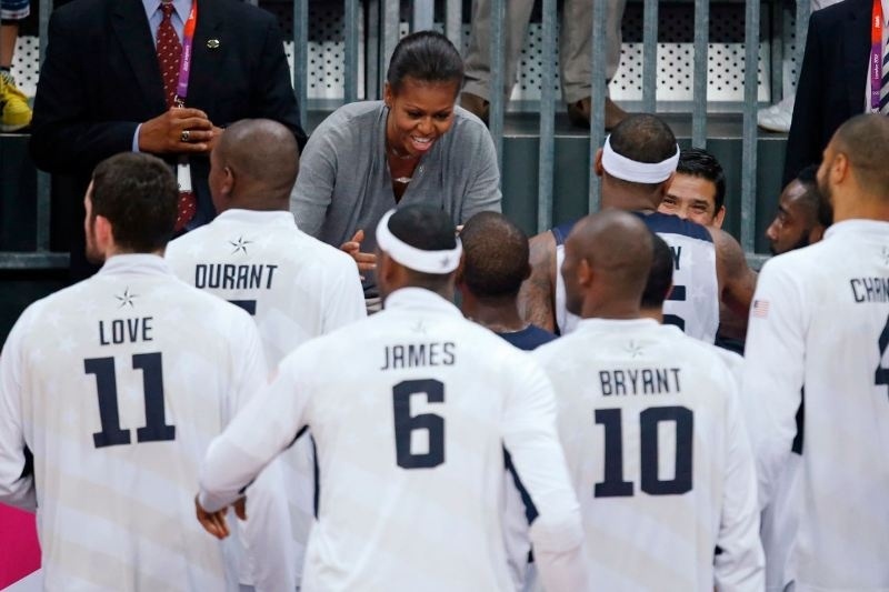 Oλυμπιακοί Αγώνες 2012 - Μπάσκετ: Στην αγκαλιά της Μισέλ Ομπάμα (photos)