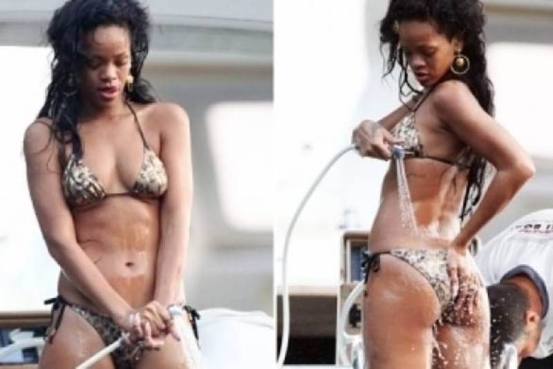 Το σέξι ντους της Rihanna (photos)