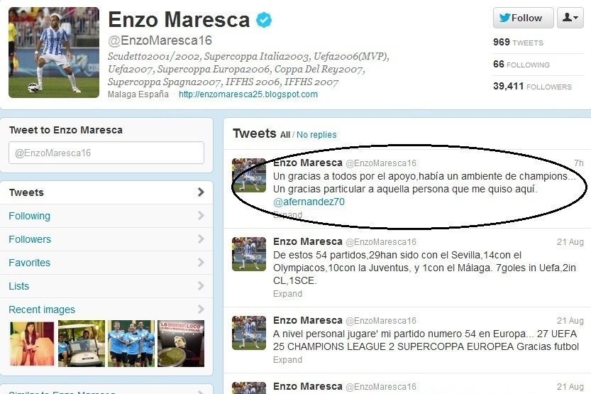 Τα tweets των παικτών της Μάλαγα