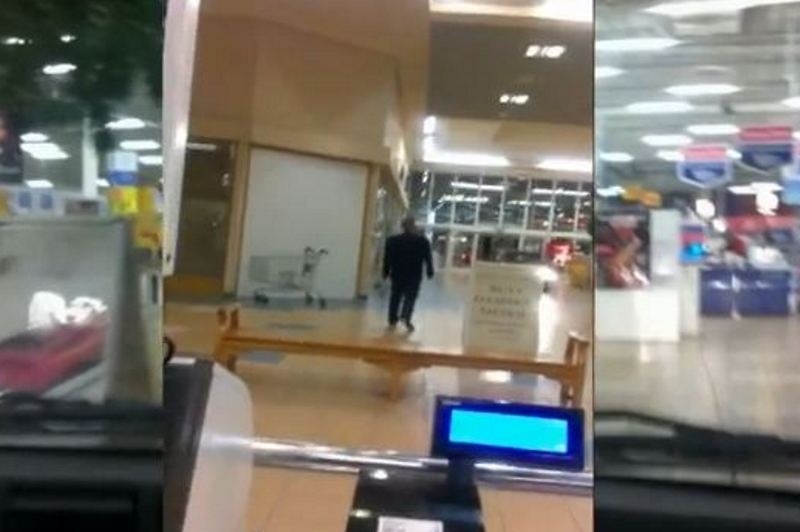 Εκανε βόλτα με αυτοκίνητο μέσα σε σούπερ μάρκετ (video)