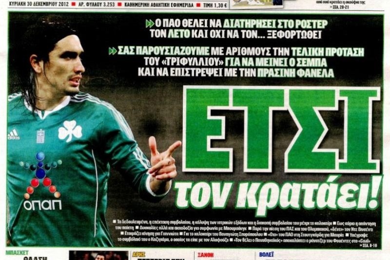 Τα πρωτοσέλιδα του αθλητικού και πολιτικού Τύπου την Κυριακή (30/12)