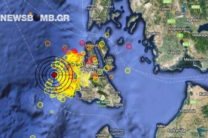 Σεισμός 4,1 Ρίχτερ στην δυτικά της Κεφαλονιάς