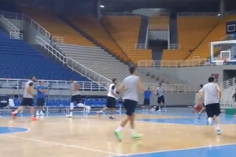 Εθνική Μπάσκετ Ανδρών: Η προθέρμανση στο ΟΑΚΑ (video)