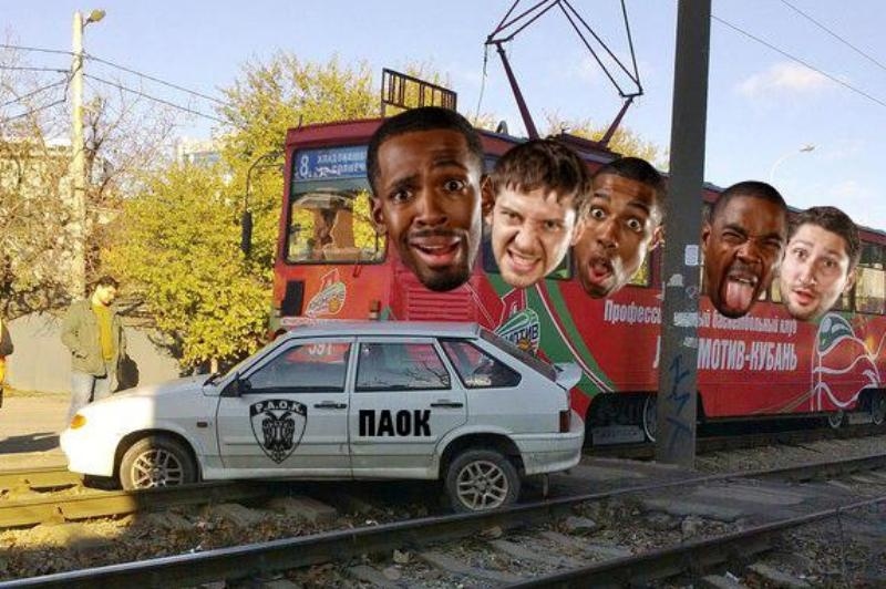 ΠΑΟΚ: Ατυχές αστείο από τη Λοκομοτίβ Κουμπάν (photos)