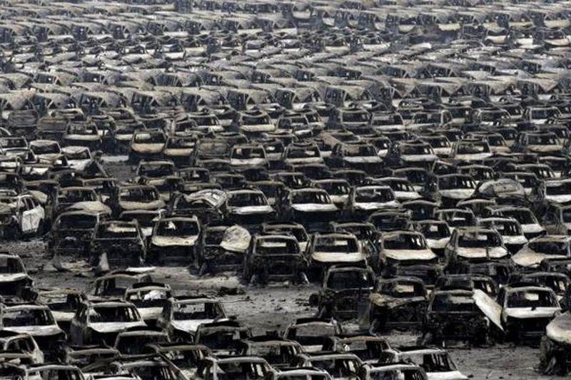 CNN - Κίνα: Eικόνες απόλυτης καταστροφής από το σημείο της έκρηξης (photos+video)