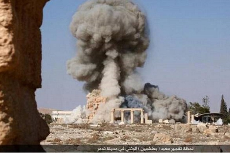 Παλμύρα: Οι τζιχαντιστές δημοσίευσαν φωτογραφίες από την ανατίναξη του αρχαίου ναού (photos)