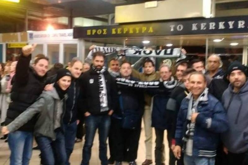 Θερμή υποδοχή από τους οπαδούς του ΠΑΟΚ στην Κέρκυρα