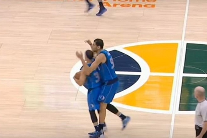 «Τράκαρε» συμπαίκτη του ο Μεζρί (video)