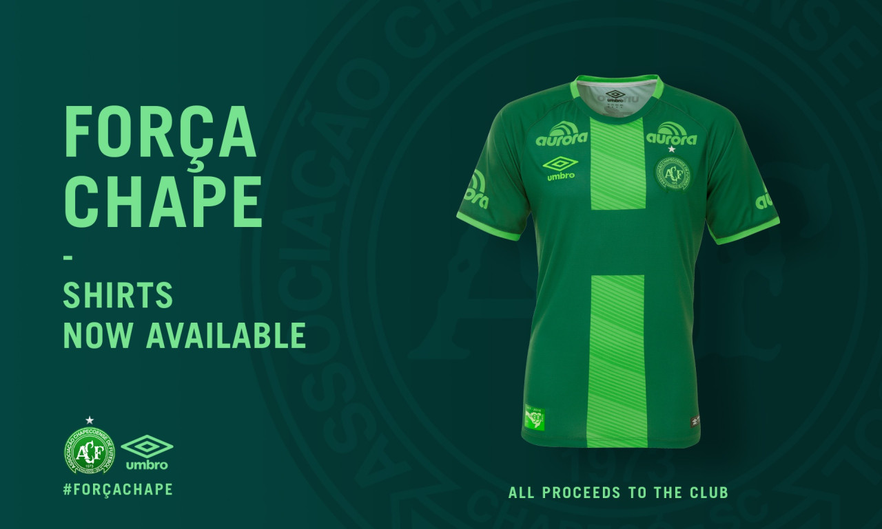 Força Chape: Η επίσημη UMBRO φανέλα της Chapecoense τώρα διαθέσιμη για την ενίσχυση του συλλόγου