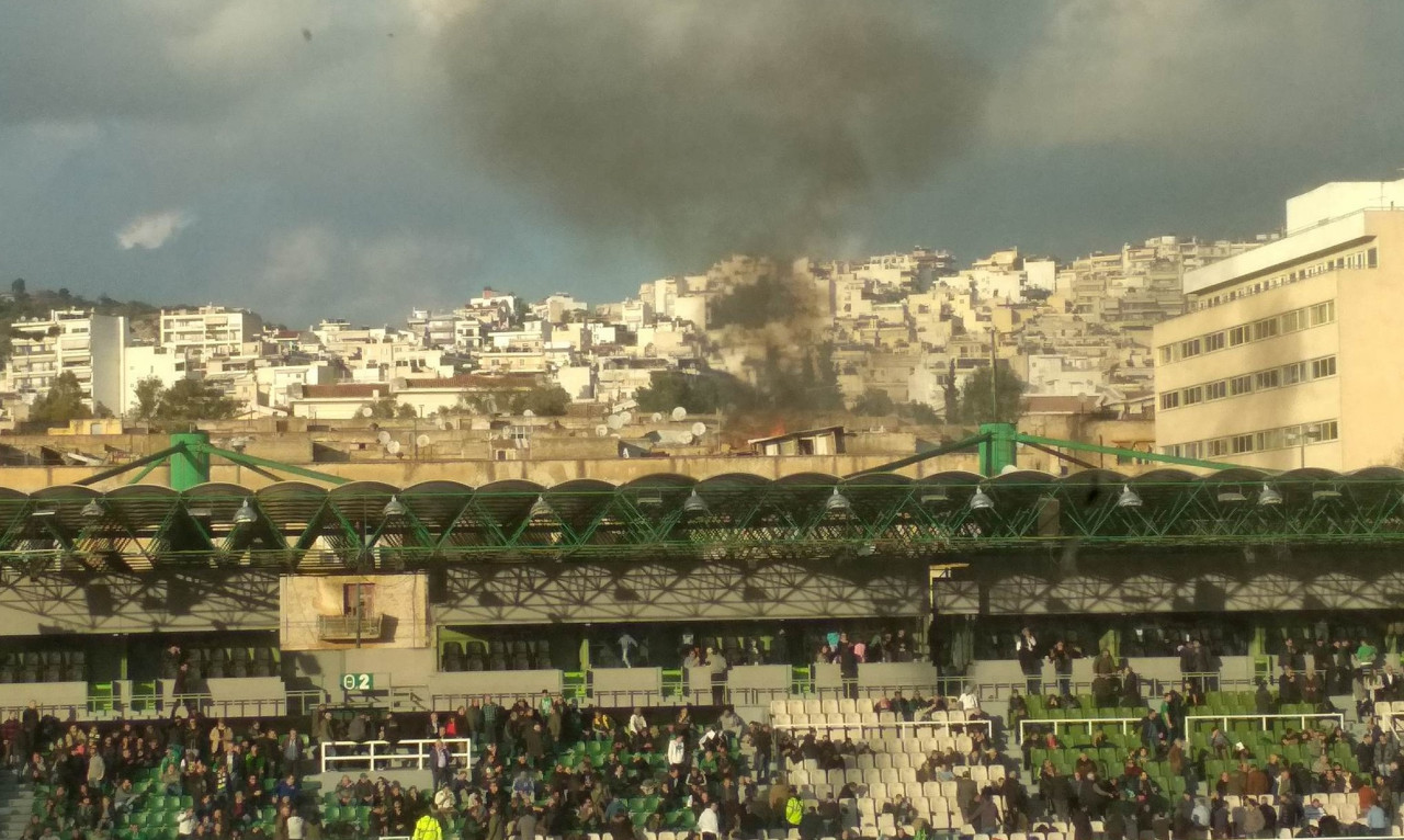 Παναθηναϊκός: Φωτιά έξω από το γήπεδο της Λεωφόρου! (photos)