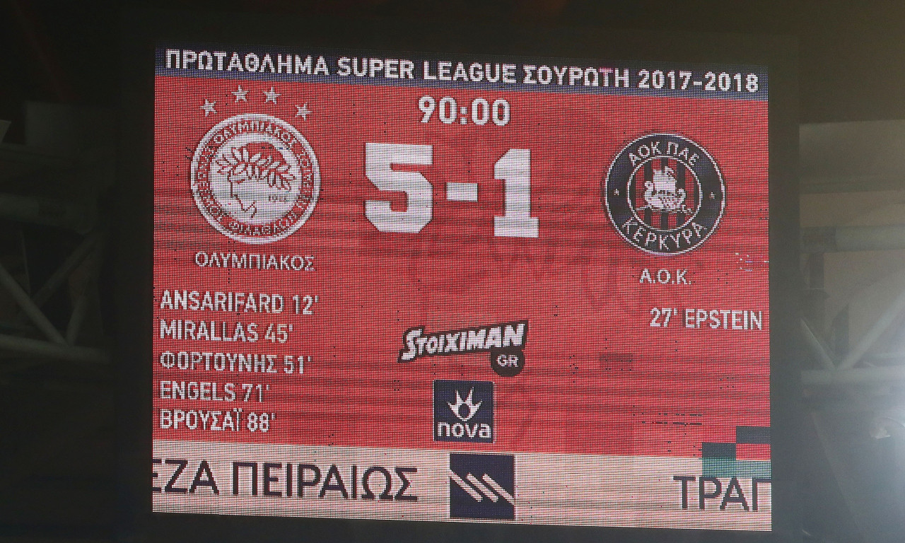 Ολυμπιακός - Κέρκυρα 5-1: Τα γκολ και οι φάσεις του αγώνα (video)
