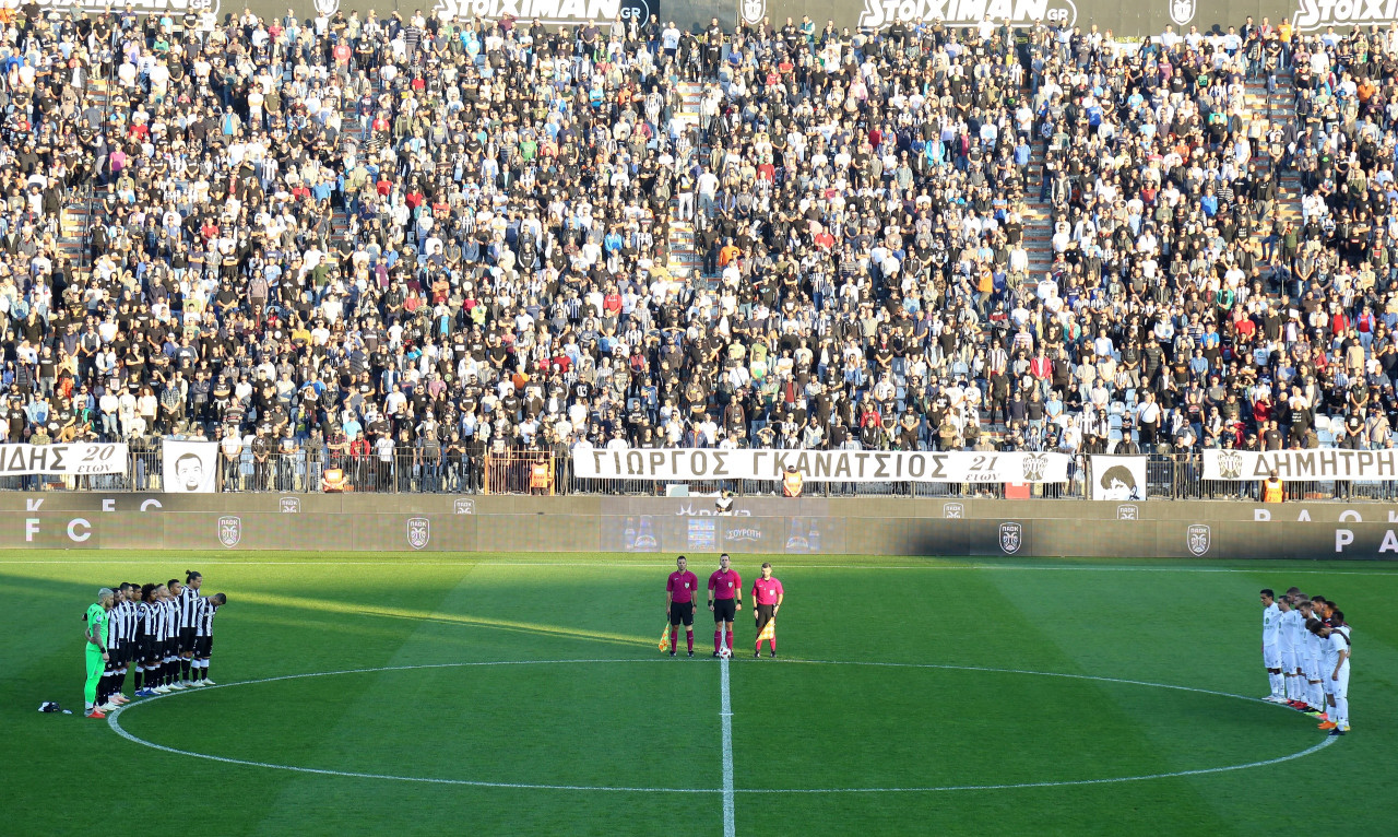 ΠΑΟΚ: Συγκινητικές στιγμές στην Τούμπα για τα θύματα στα Τέμπη (photos)