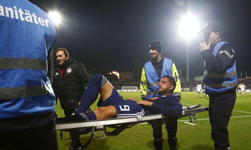 Ντουντελάνζ – Ολυμπιακός: Ο άσχημος τραυματισμός του Γκερέρο (video)