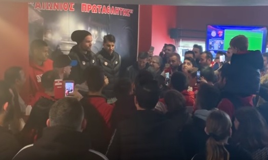 Ολυμπιακός: Στη «Θύρα 7» Λήμνου Μπόγρης, Πρίντεζης και Τουπάν (video&photos)