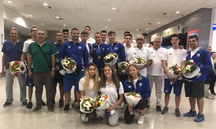 Κολύμβηση: Πολλά χαμόγελα στην επιστροφή της ελληνικής αποστολής από το Καζάν