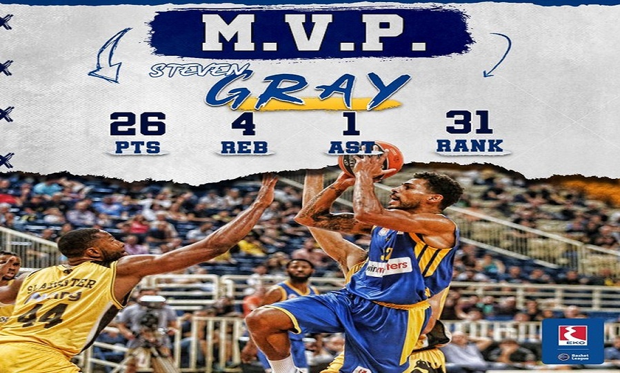 ΕΚΟ Basket League: MVP της 4ης αγωνιστικής ο Γκρέι (video)