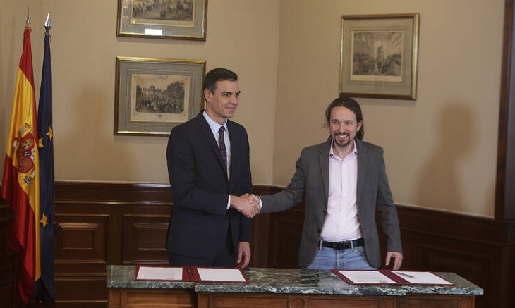 Ισπανία: Προκαταρκτική συμφωνία Σάντσεθ-Ιγκλέσιας για σχηματισμό κυβέρνησης