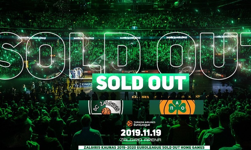 Ζαλγκίρις Κάουνας: sold out με Παναθηναϊκό ΟΠΑΠ (photo)