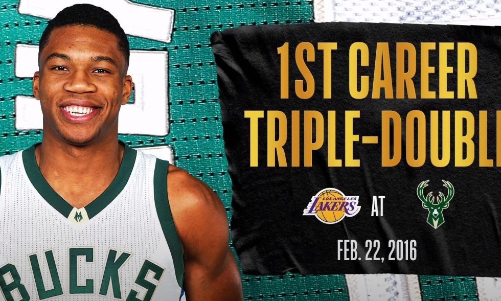 NBA: Το πρώτο triple double του Giannis (video)