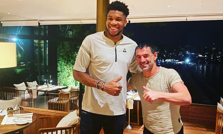 Η συνάντηση Καραγκούνη, Αντετοκούνμπο (photos)