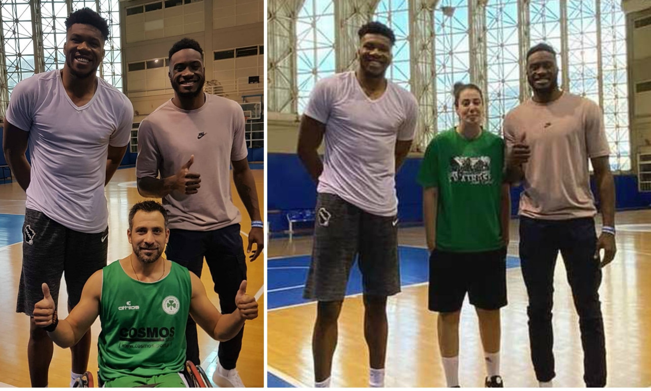 Παναθηναϊκός ΑμεΑ: Με Γιάννη και Θανάση Αντετοκούνμπο η προπόνηση! (photos)