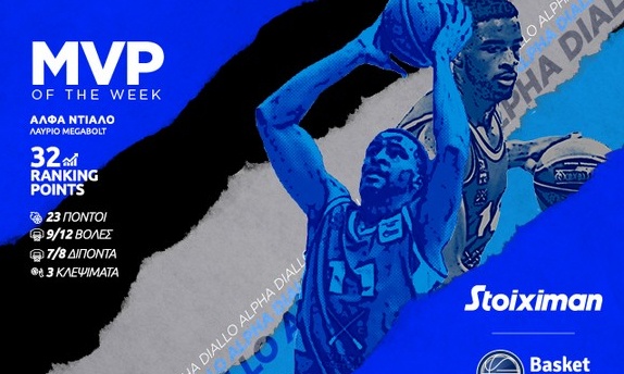 ΕΣΑΚΕ: MVP of the Week ο Άλφα Ντιαλό