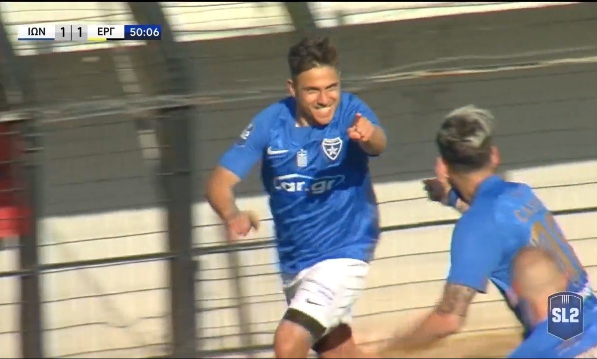 Ιωνικός-Εργοτέλης: Τρομερή ενέργεια και γκολάρα Πλατέλλα (video)