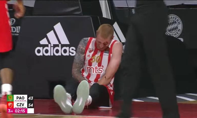 Παναθηναϊκός ΟΠΑΠ - Ερυθρός Αστέρας: Σοβαρός τραυματισμός για τον Άαρον Ουάιτ (photos&video)