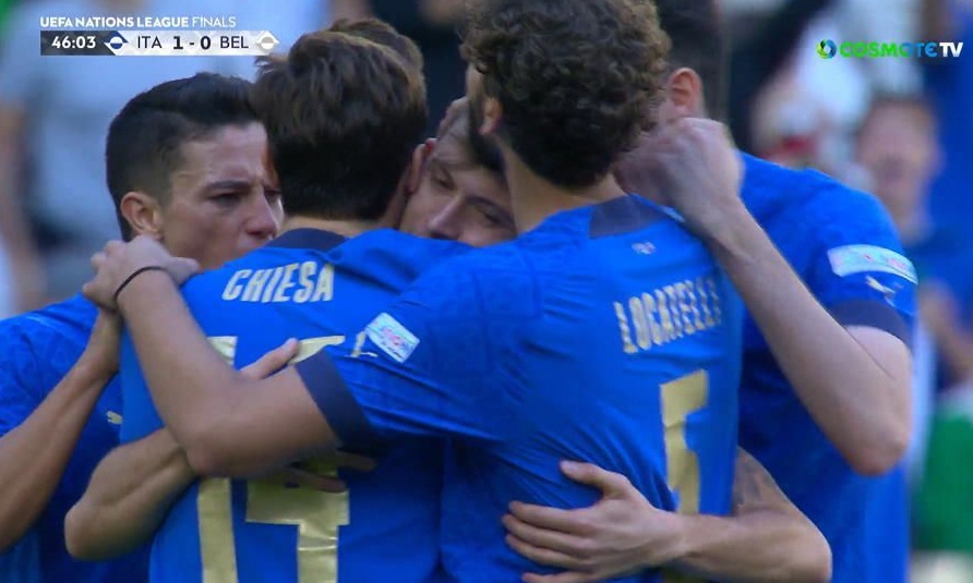 Nations League: Γκολάρα του Μπαρέλα - Η Ιταλία προηγείται 1-0 του Βελγίου (video)