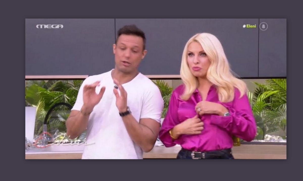 Ελένη Μενεγάκη: Απίστευτο ατύχημα! Άνοιξε το πουκάμισό της on air και «πάγωσε»! (Video)