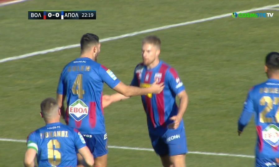 Βόλος-Απόλλων Σμύρνης: Χτύπησε ξανά ο Φαν Βέερτ - Νίκησε τον Βέρχουλστ για το 1-0 (video)