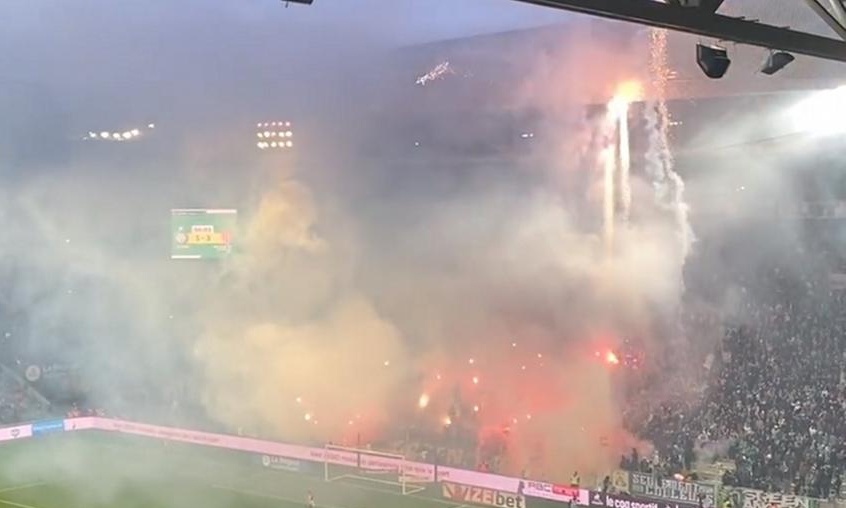 Ligue 1: Χαμός και διακοπή στο Σεντ Ετιέν-Μονακό (video)