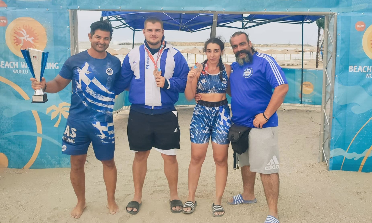 Πάλη στην άμμο: Διπλή τεράστια επιτυχία με Γκίρνη και Τζιανακοπούλου στο Παγκόσμιο πρωτάθλημα
