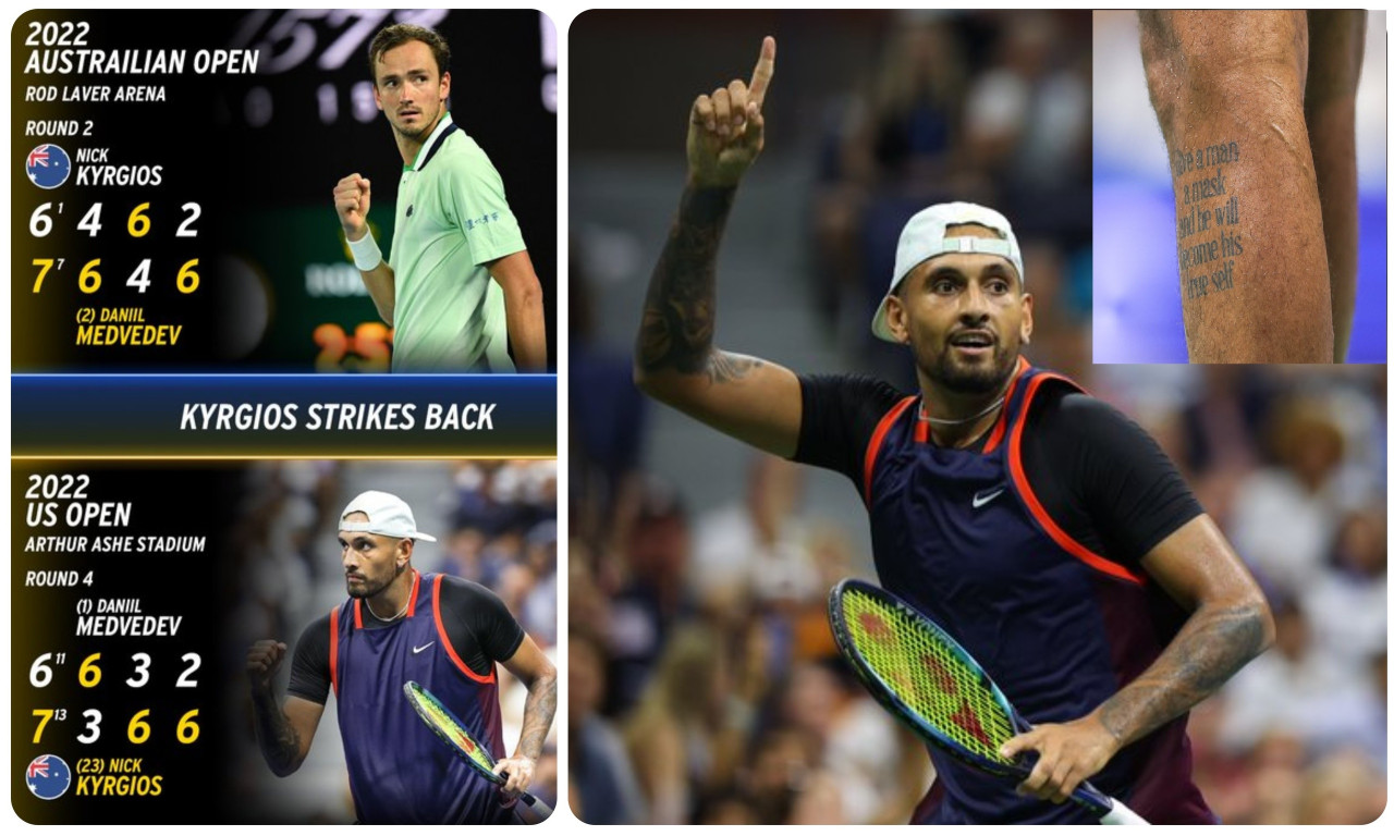 US Open: Το tattoo του Κύργιου, η βεντέτα με την Μεντβέντεφ και ο «πιο ηλίθιος πόντος του» (pic+vid)