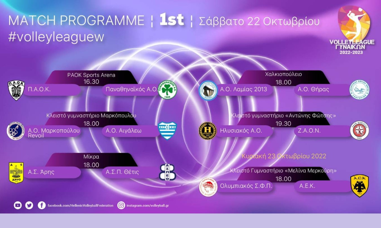 Volley League γυναικών: Δράση με το «καλημέρα» και δυο ντέρμπι στην Πρεμιέρα του 52ου πρωταθλήματος