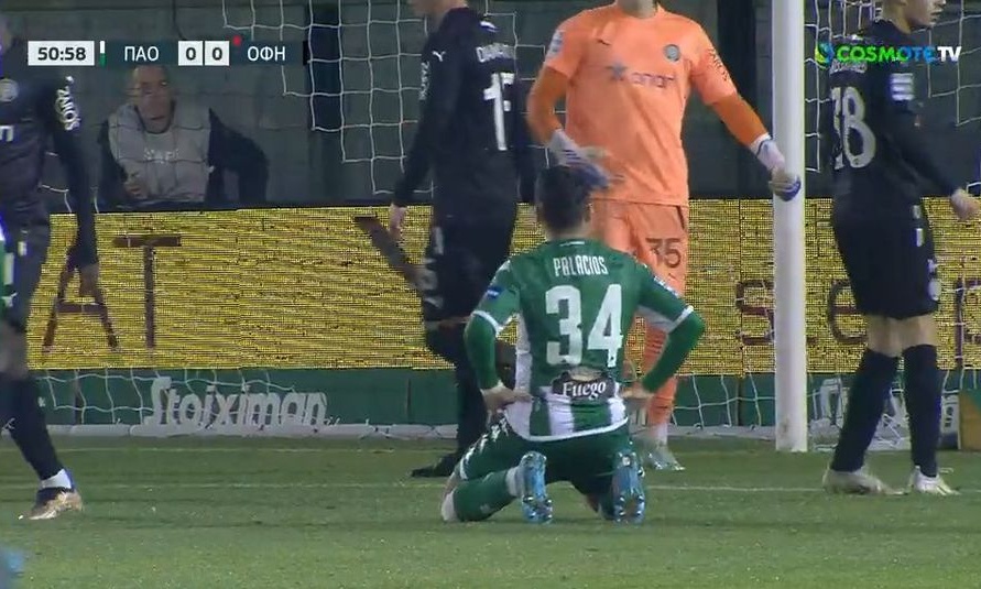 Παναθηναϊκός-ΟΦΗ: Τράνταξε το οριζόντιο δοκάρι ο Παλάσιος! (video)