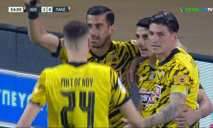 ΑΕΚ-Πανσερραϊκός: Φοβερή ενέργεια του Πινέδα, άνοιξε το σκορ ο Μάνταλος (video)