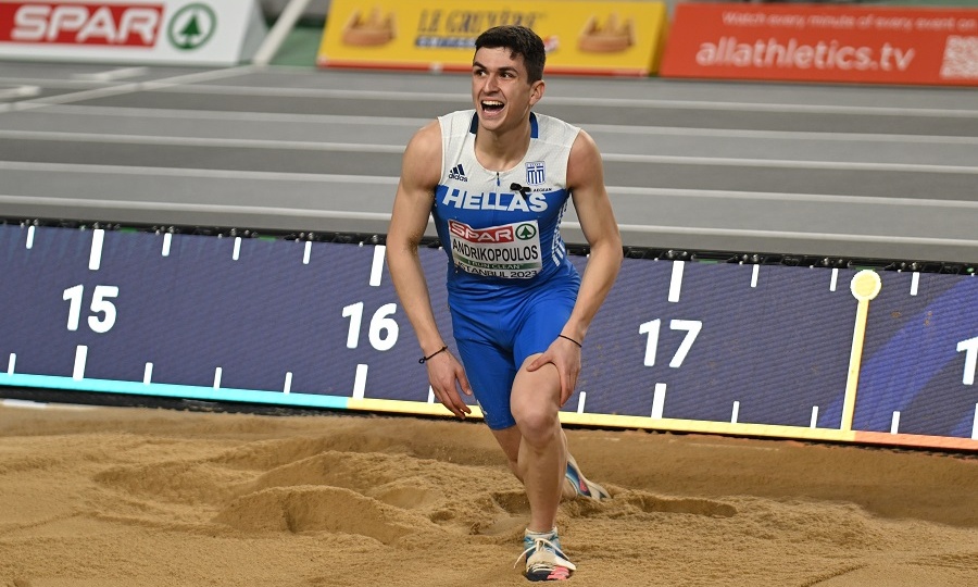 Ευρωπαϊκό Πρωτάθλημα κλειστού στίβου: Ασημένιος ο Ανδρικόπουλος στο τριπλούν, άτυχος ο Τσιάμης (vid)