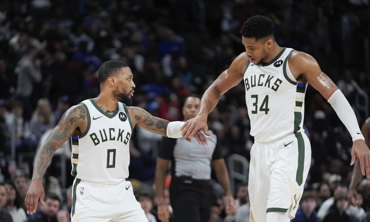 NBA: Πέρασαν από το Ντιτρόιτ οι Μπακς με Αντετοκούνμπο και Λίλαρντ