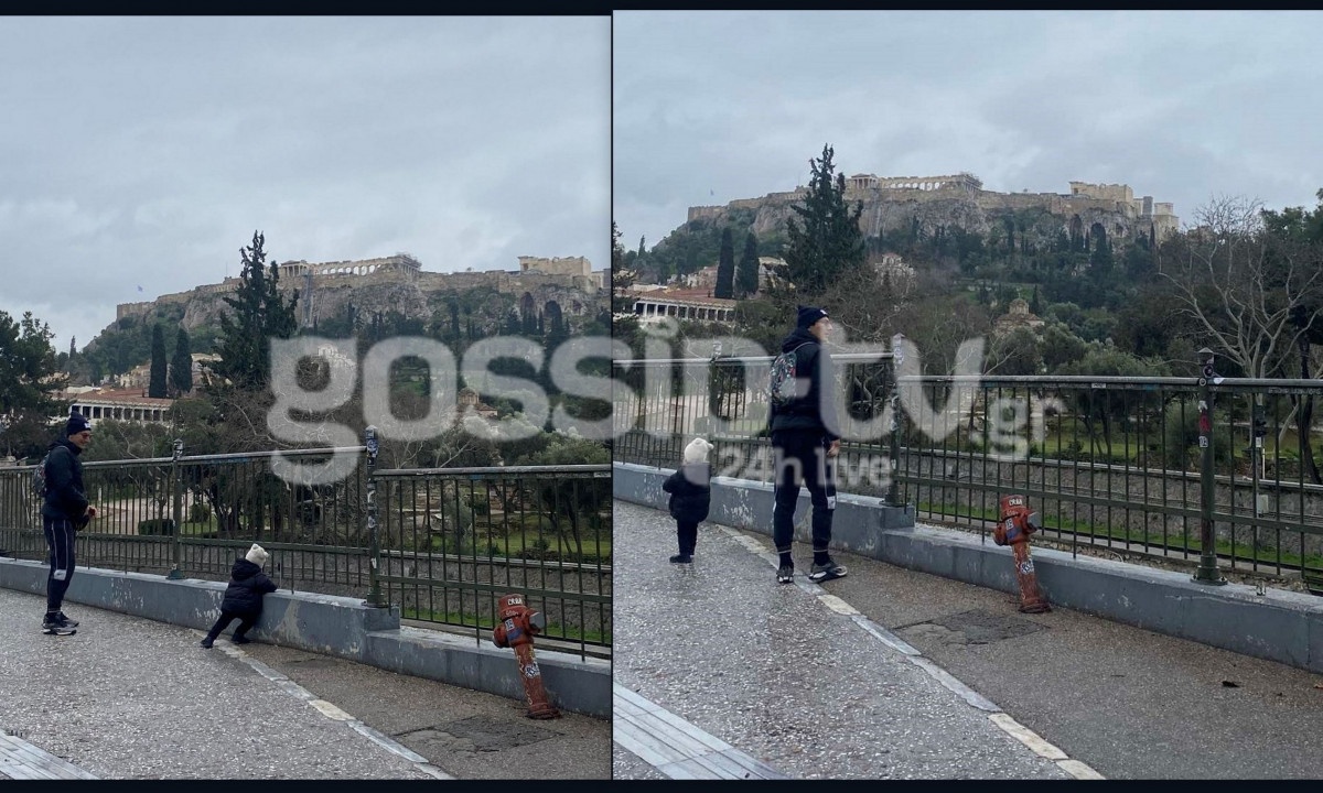 Μιχάλης Σαράντης: Βόλτα με την κόρη του στο Μοναστηράκι!