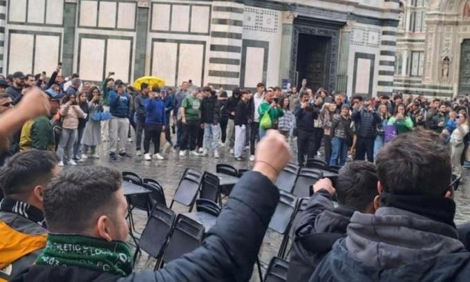 Φιορεντίνα - Παναθηναϊκός: «Πρασίνισαν» τη Φλωρεντία οι φίλαθλοι του Τριφυλλιού - Δείτε βίντεο