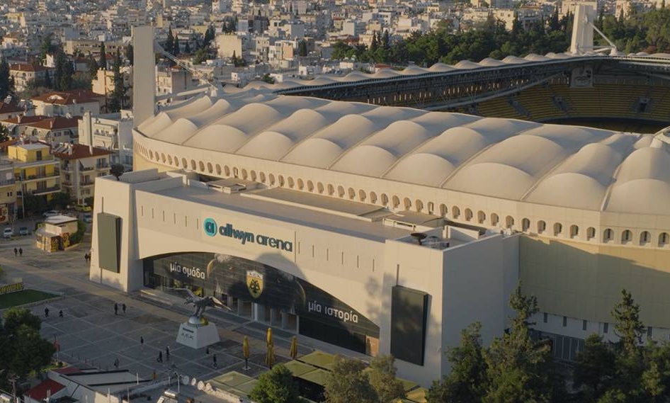 Η Allwyn Arena είναι εδώ! Ολοκληρώθηκε το rebranding στο γήπεδο της ΑΕΚ