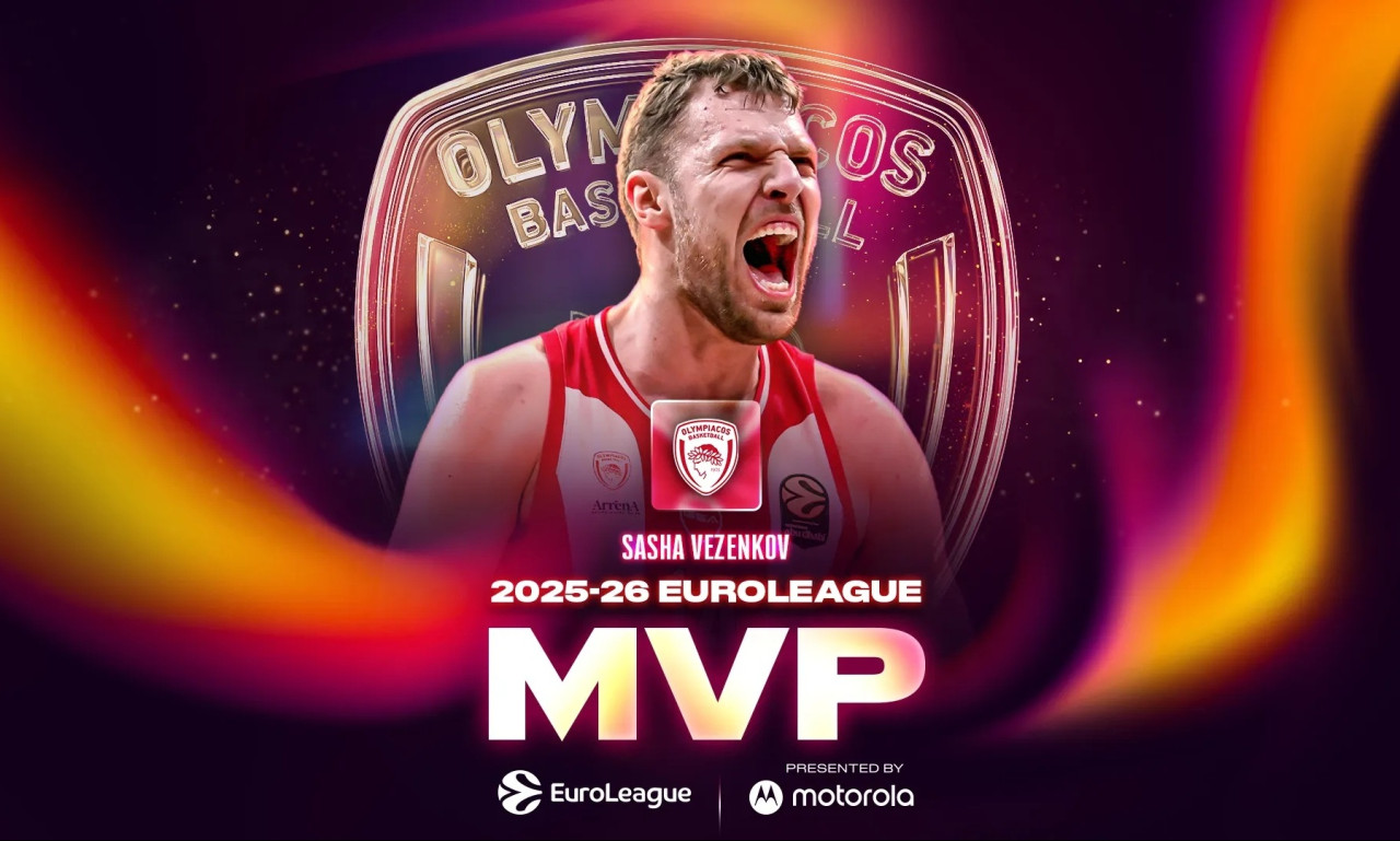 Ολυμπιακός: MVP της Euroleague ο Σάσα Βεζένκοφ - Δείτε video