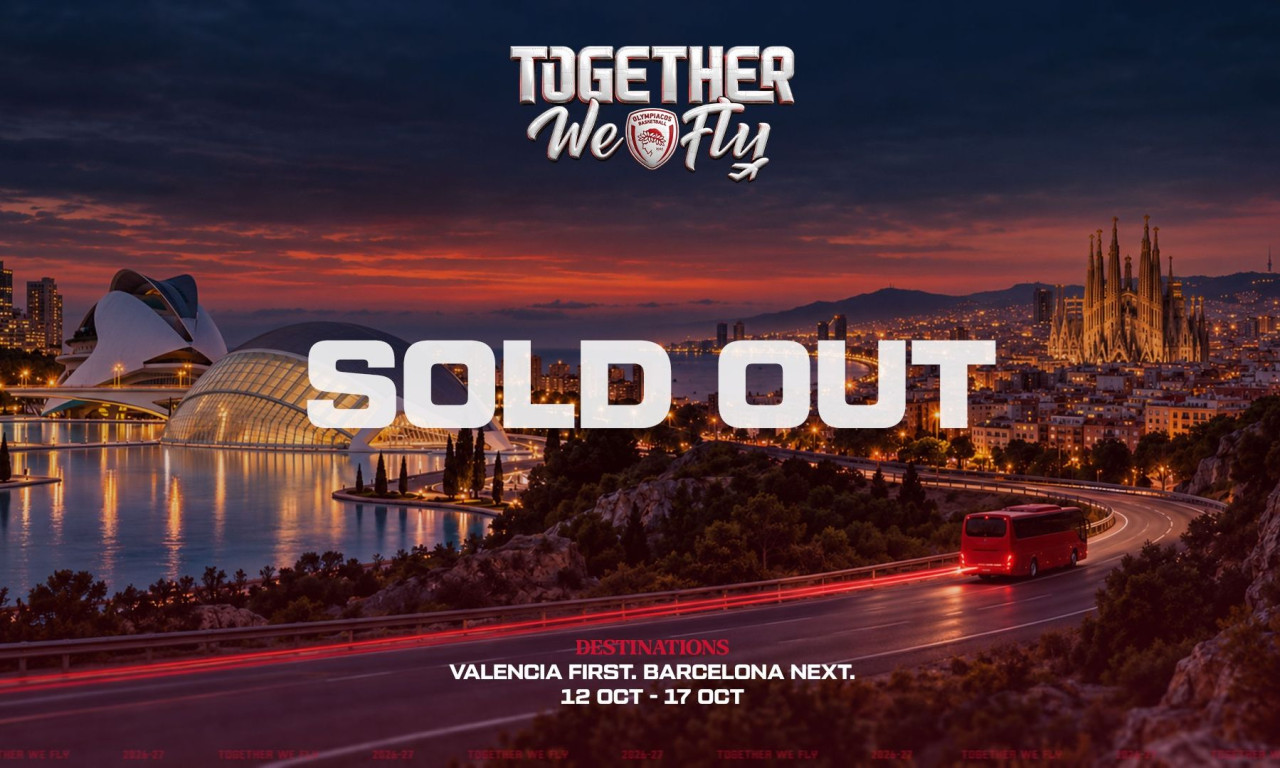 Ολυμπιακός: Sold-out το «ερυθρόλευκο» ταξίδι σε Βαλένθια και Βαρκελώνη