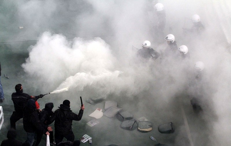 Το χρονικό των συγκρούσεων στο ΟΑΚΑ (photos+videos)